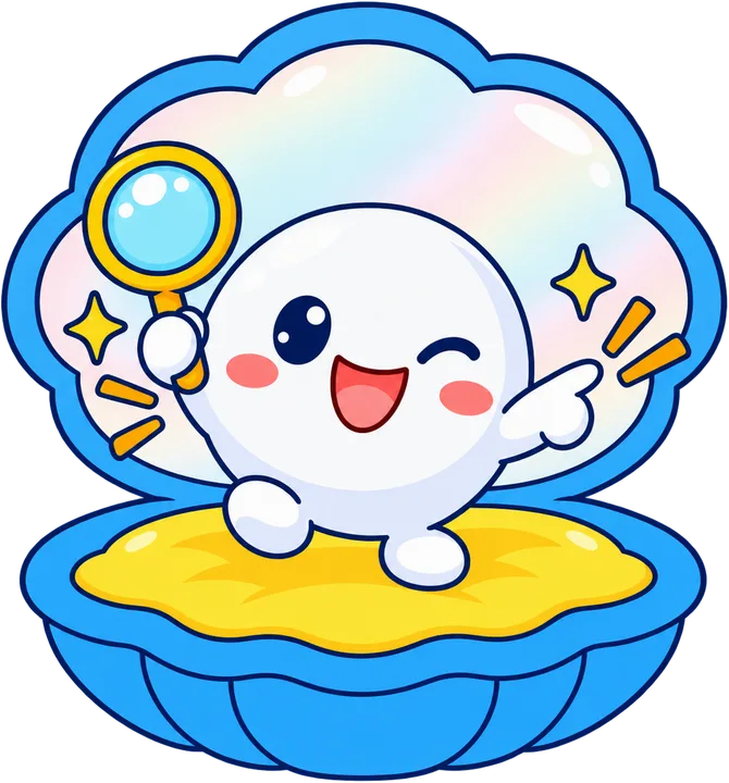 嬉しいポーズのアコヤちゃん