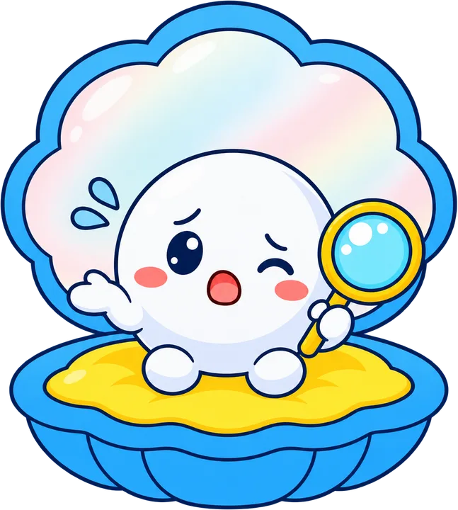 焦りポーズのアコヤちゃん