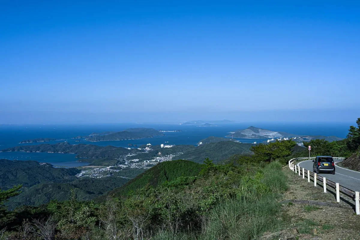 朝熊山頂展望台からの自然風景