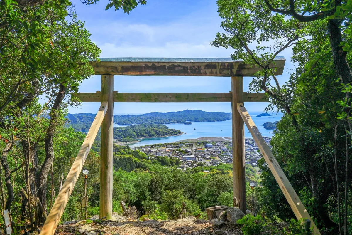 五ヶ所浅間山の山頂から眺める町並み