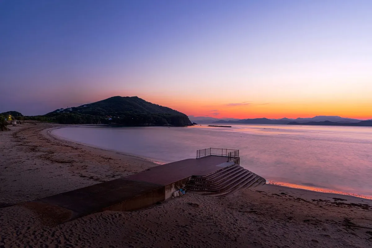 御座白浜ビーチの全景