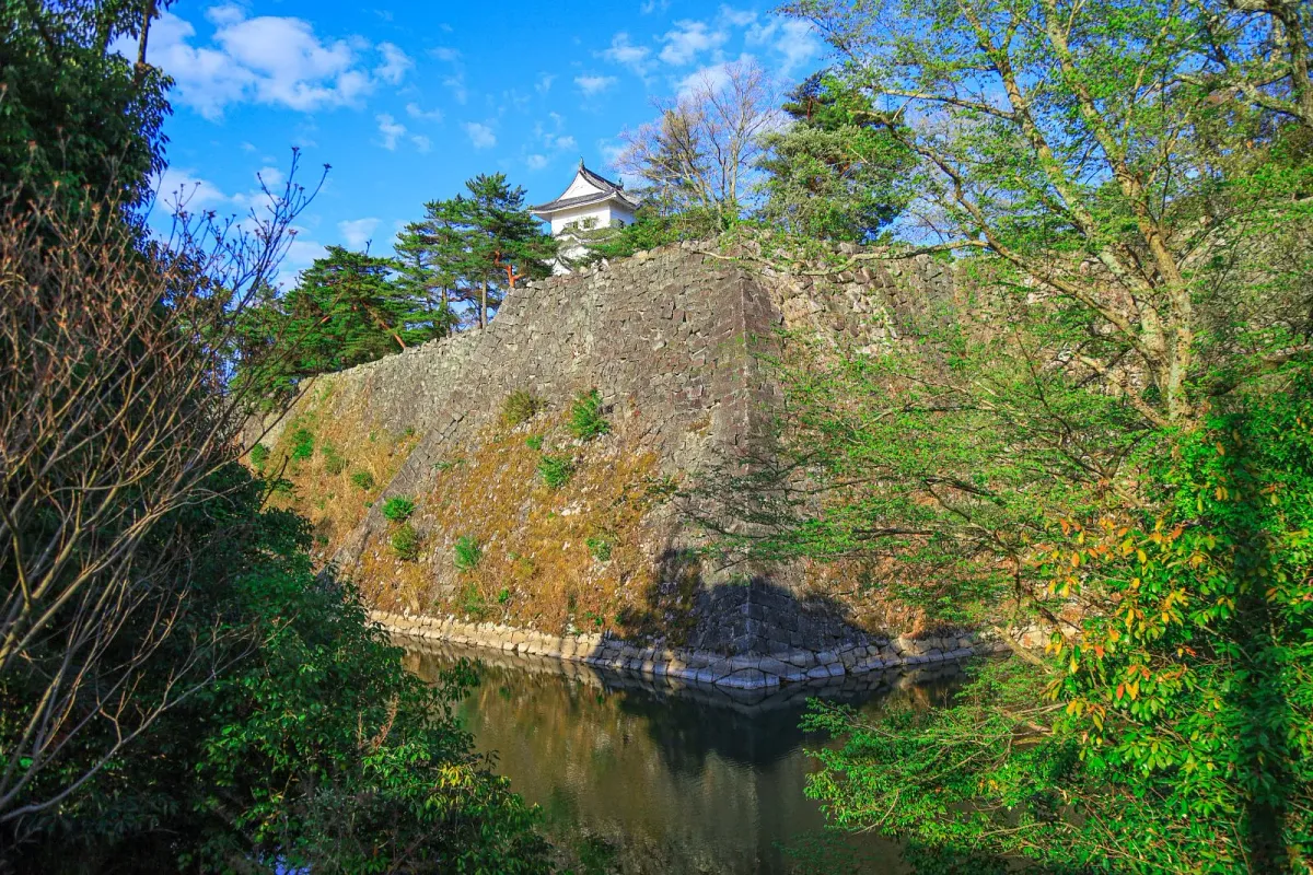 伊賀上野城の高石垣と天守