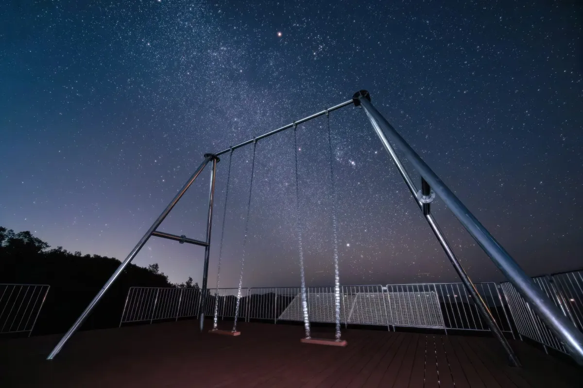 天空のブランコと冬の天の川